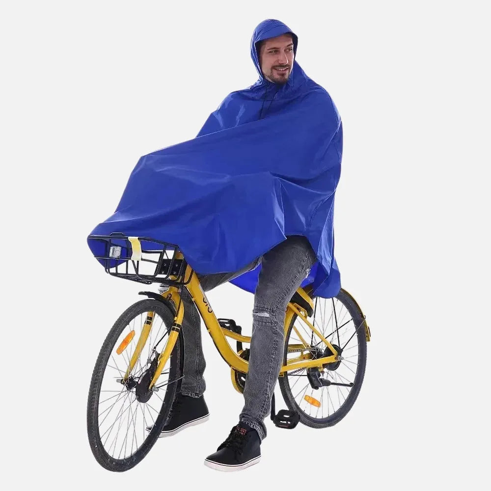 Poncho imperméable homme bleu pour cycliste-Poncho Passion
