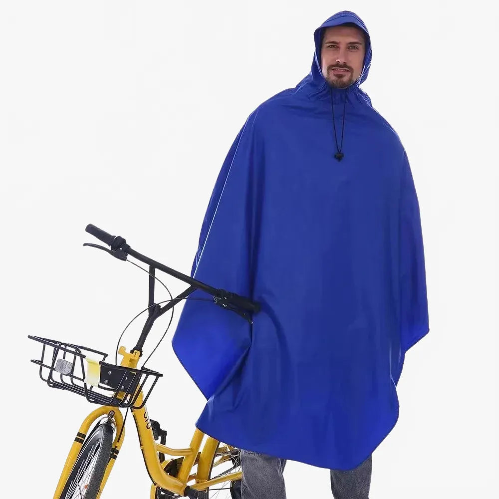 Poncho imperméable homme bleu pour cycliste-Poncho Passion