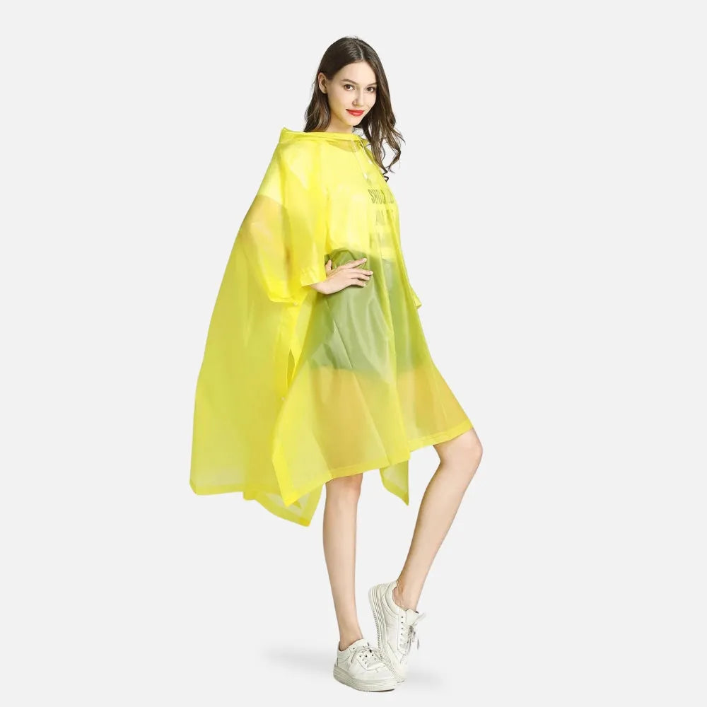 Poncho imperméable jaune unisexe pour temps pluvieux-Poncho Passion