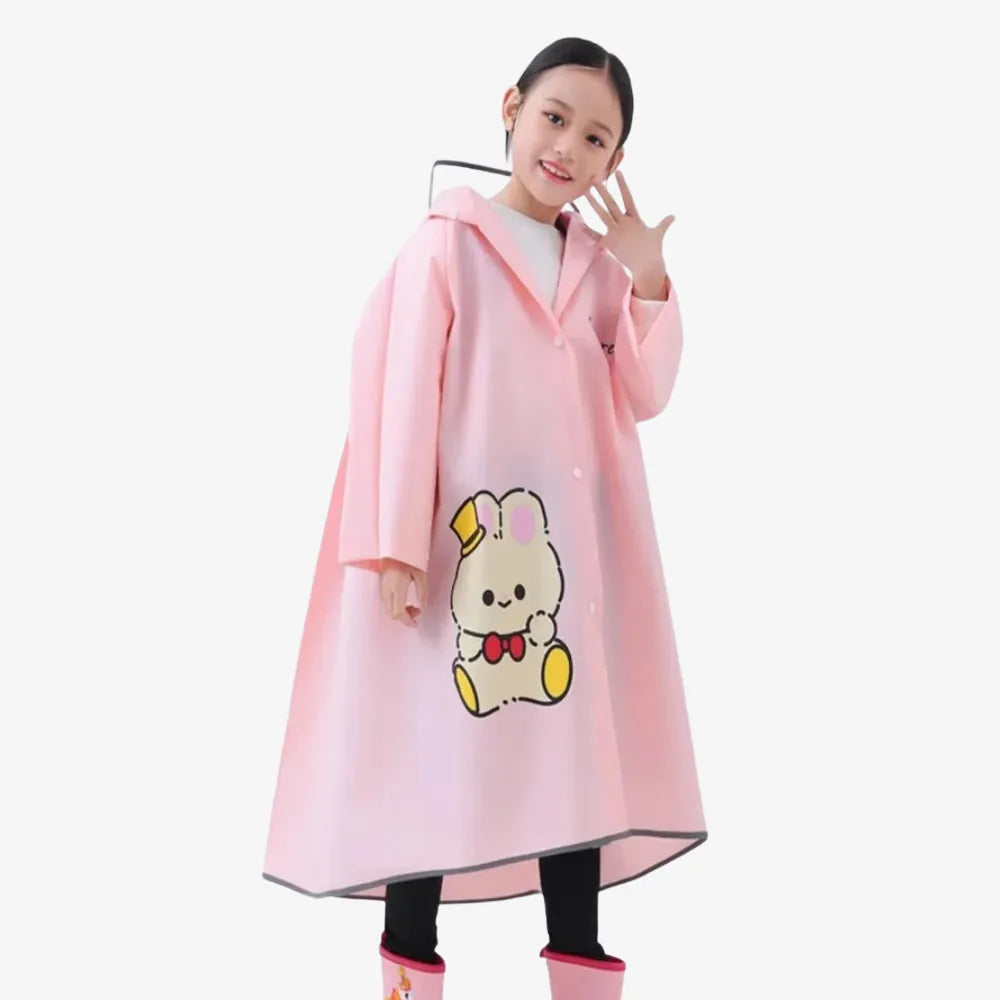 Poncho imperméable lapin pour enfant extérieur coloré-Poncho Passion