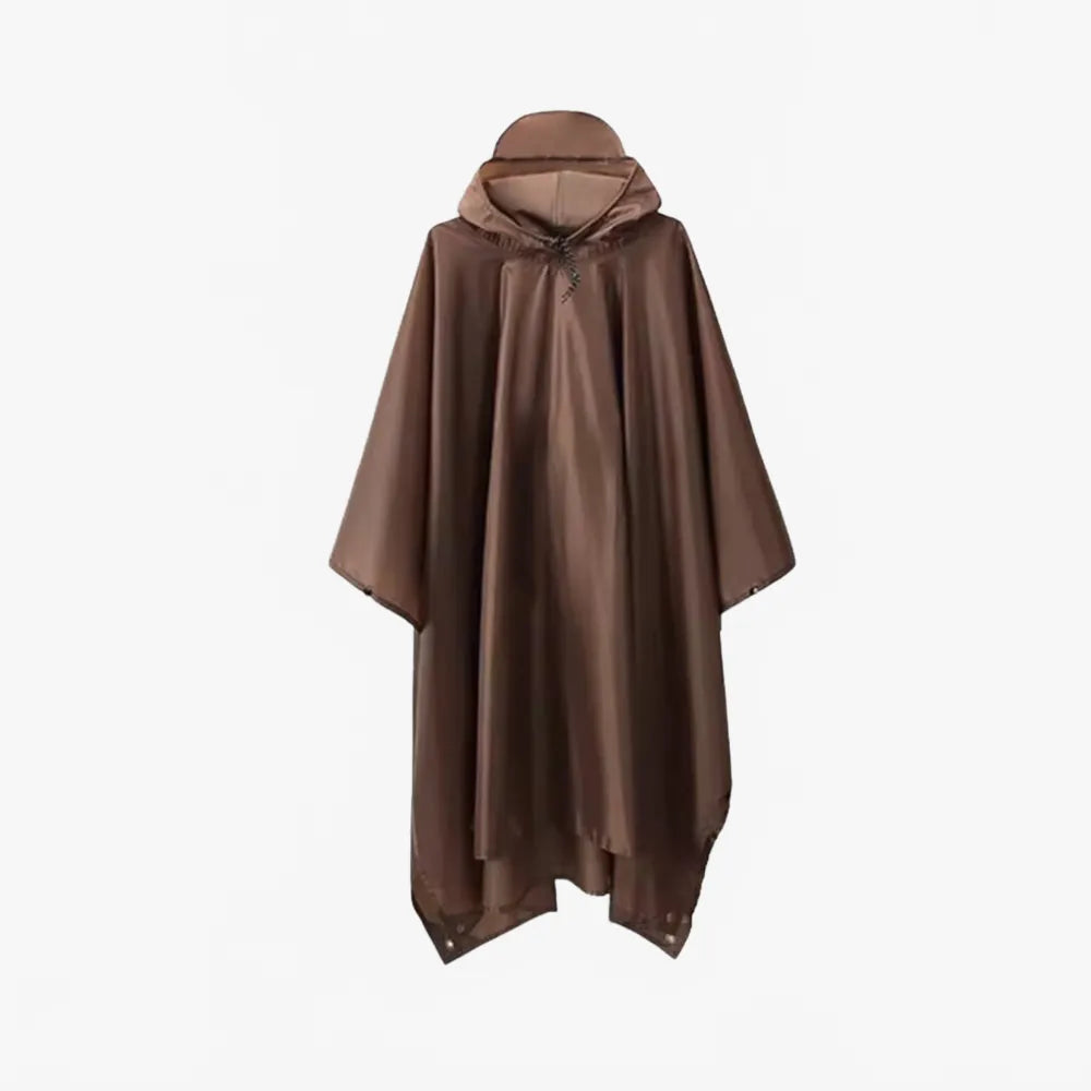 Poncho imperméable marron pour sorties en plein air-Poncho Passion