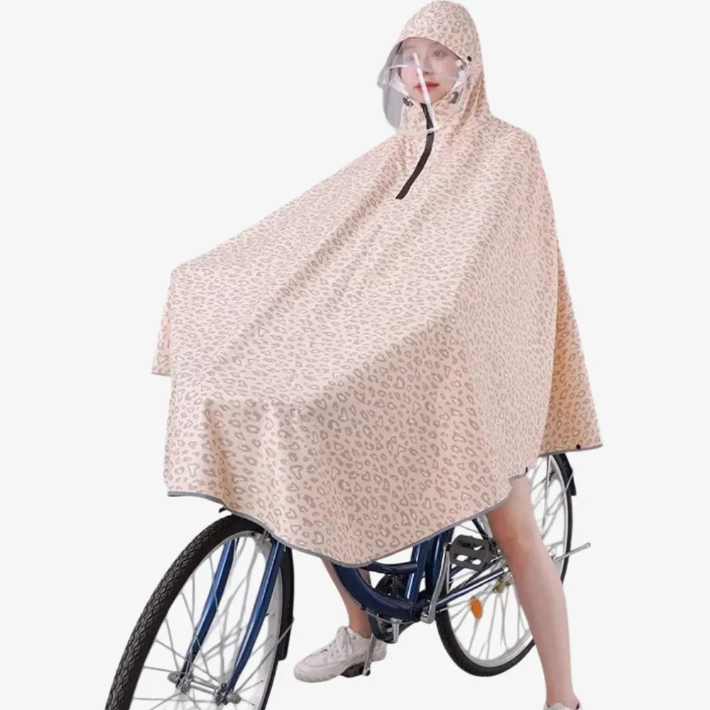 Poncho imperméable motif léopard pour cyclistes-Poncho Passion