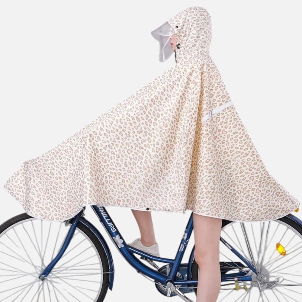 Poncho imperméable motif léopard pour cyclistes-Poncho Passion
