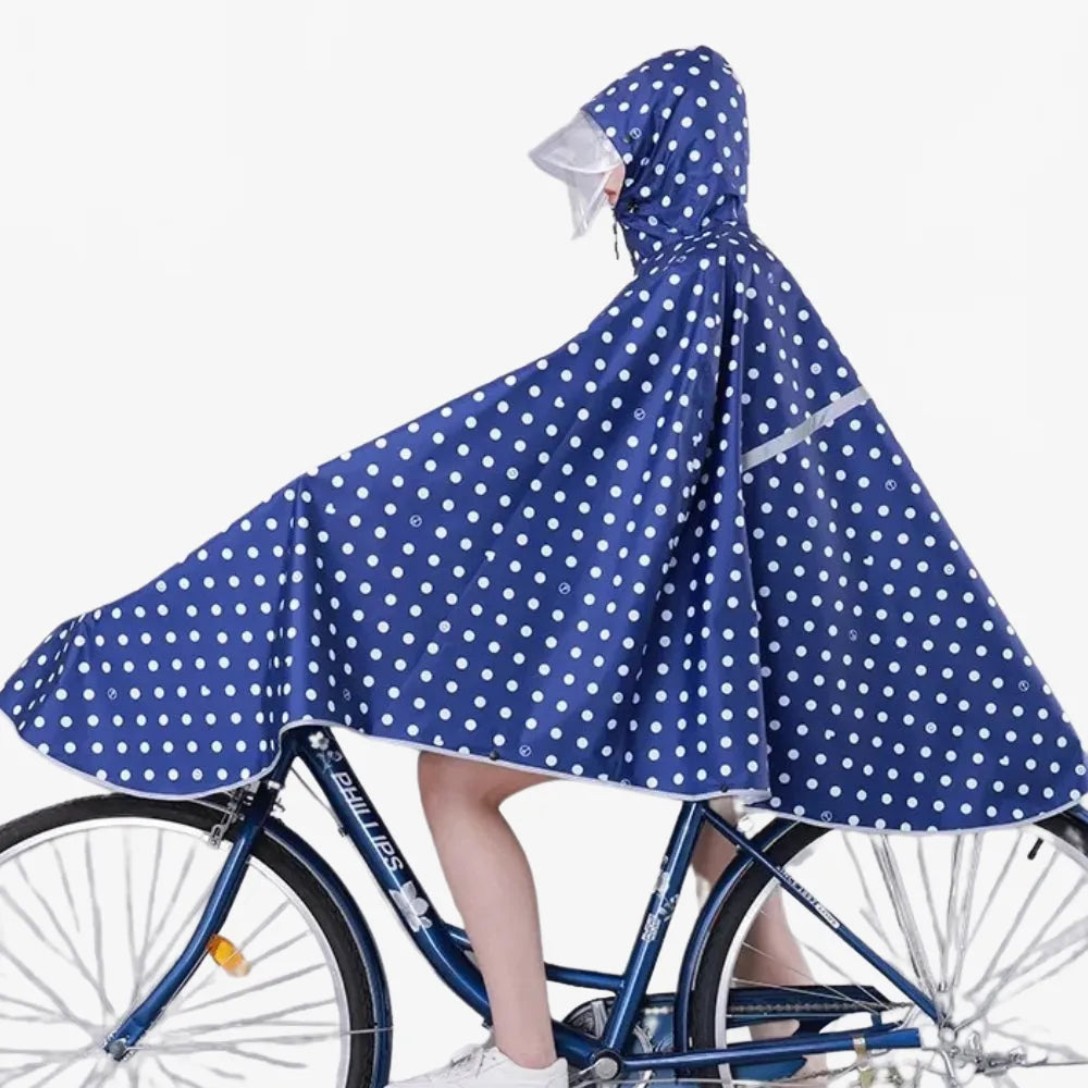 Poncho imperméable motif petit pois pour cycliste-Poncho Passion