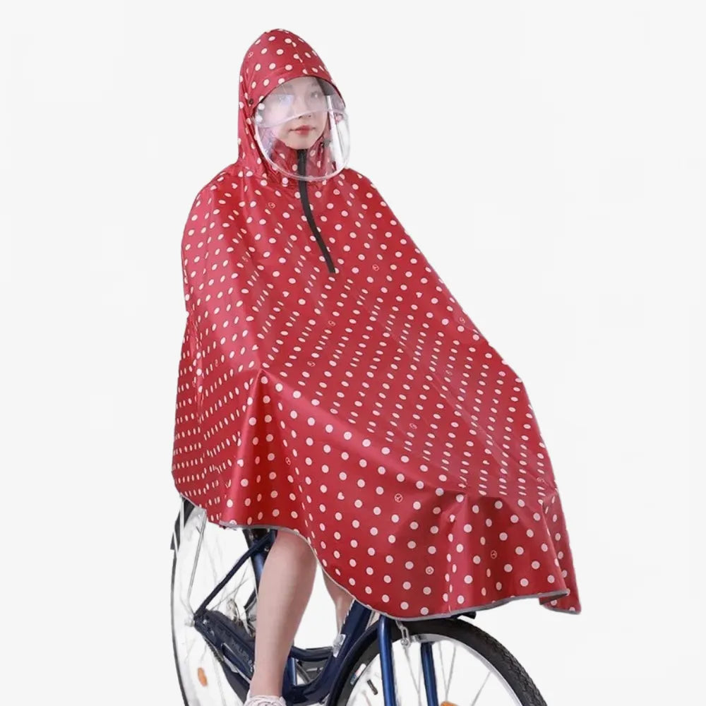 Poncho imperméable motif petit pois pour cycliste-Poncho Passion