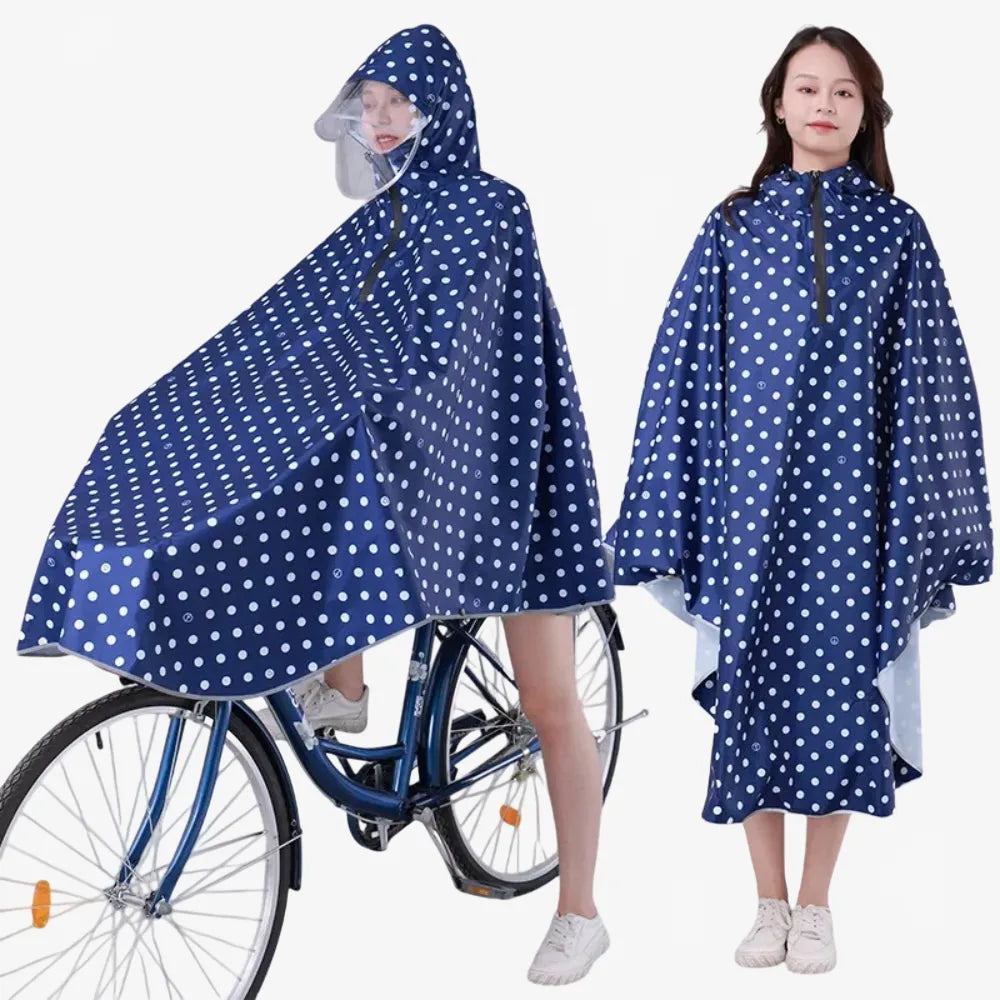 Poncho imperméable motif petit pois pour cycliste-Poncho Passion