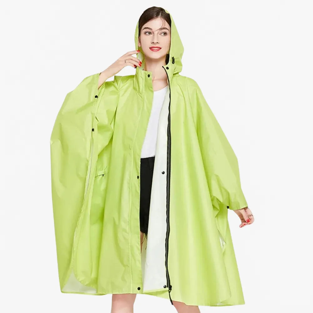 Poncho imperméable vert clair pour femme élégant-Poncho Passion