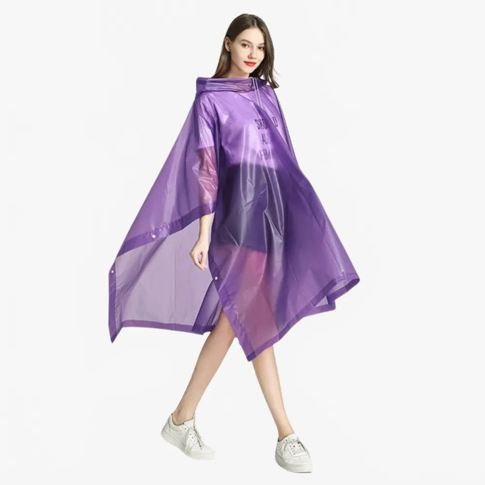 Poncho imperméable violet élégant pour toutes saisons-Poncho Passion