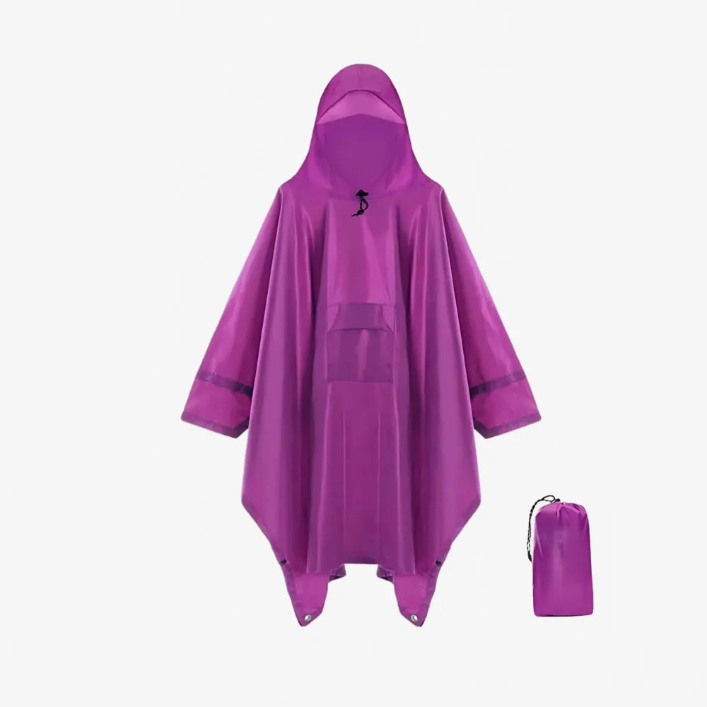 Poncho imperméable violet pour toutes saisons-Poncho Passion