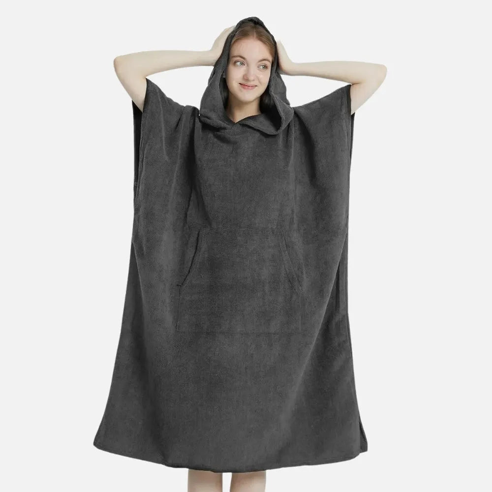 Poncho léger et absorbant pour femme-Poncho Passion