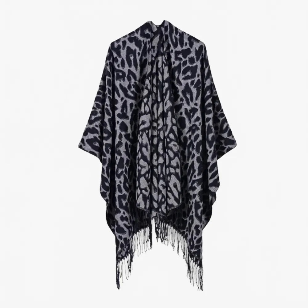 Poncho léopard élégant pour femme chic et tendance-Poncho Passion