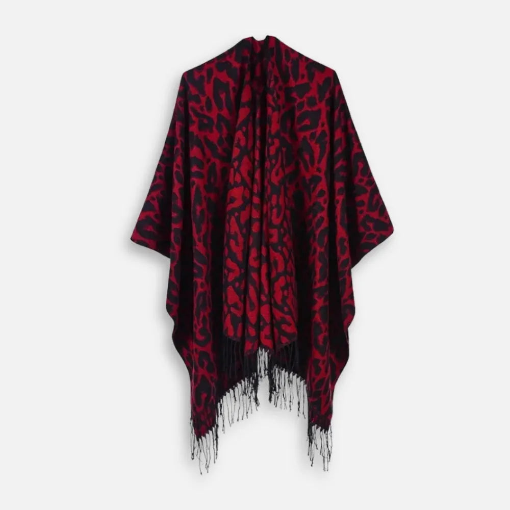 Poncho léopard élégant pour femme chic et tendance-Poncho Passion