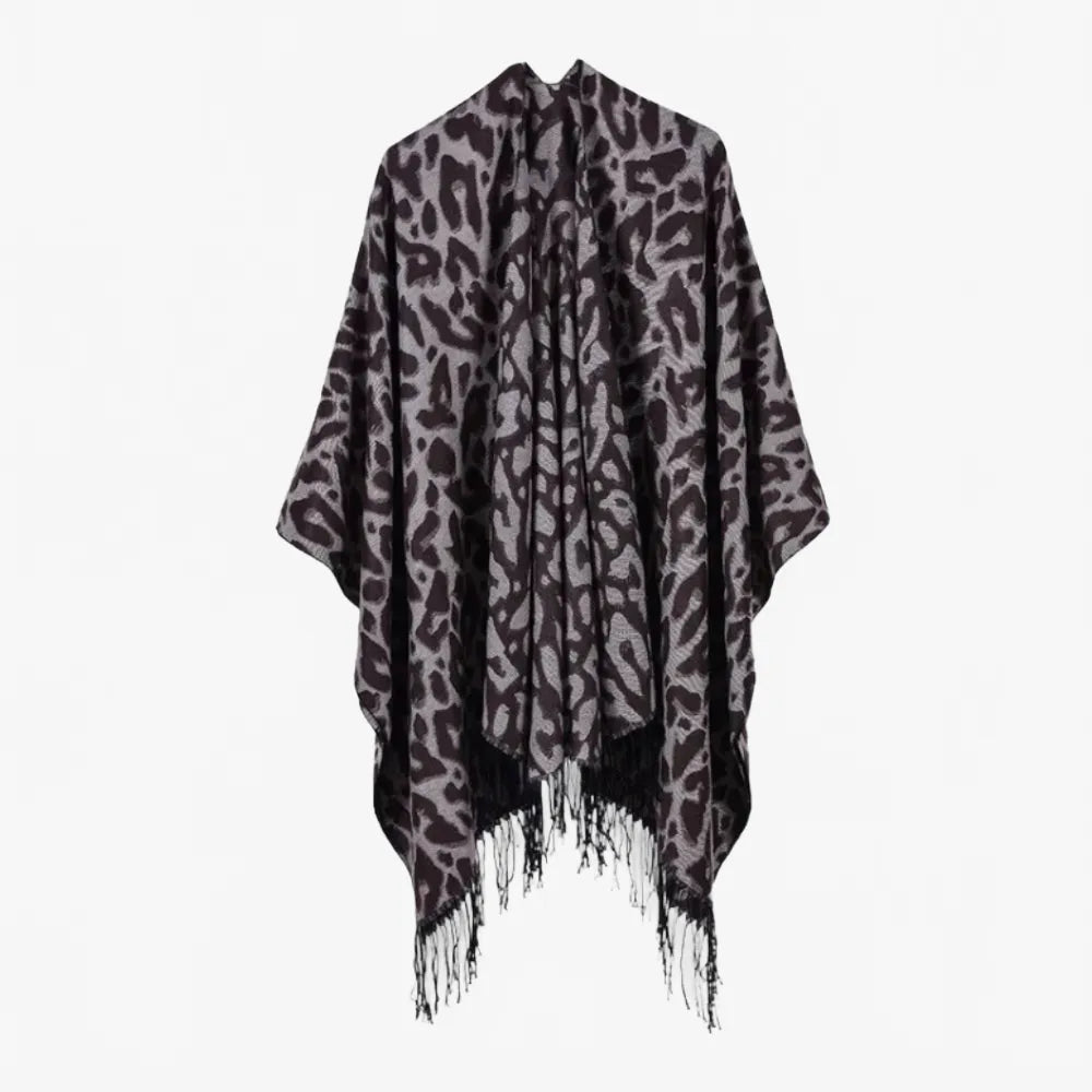 Poncho léopard élégant pour femme chic et tendance-Poncho Passion
