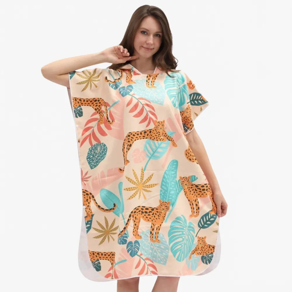 Poncho léopard pour enfant sortie de bain élégante-Poncho Passion