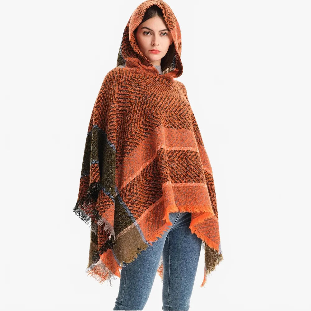 Poncho lumineux pour femme automne hiver-Poncho Passion