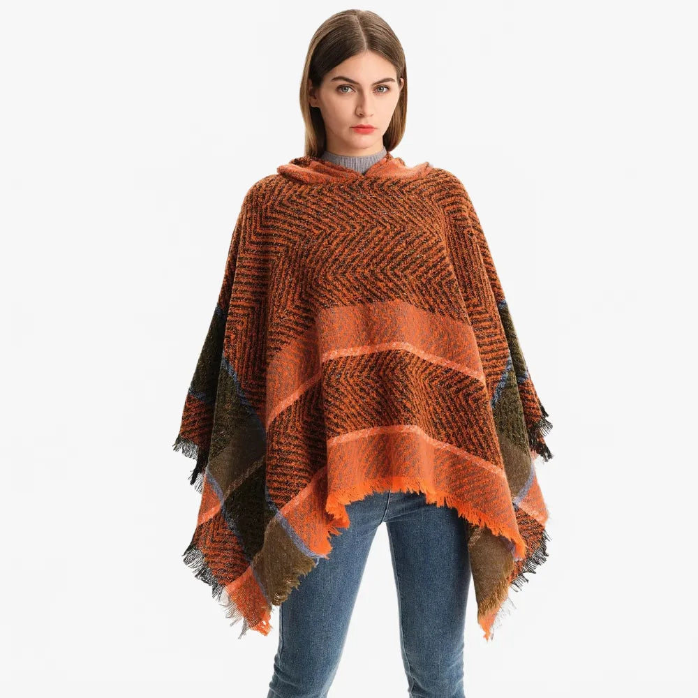 Poncho lumineux pour femme automne hiver-Poncho Passion