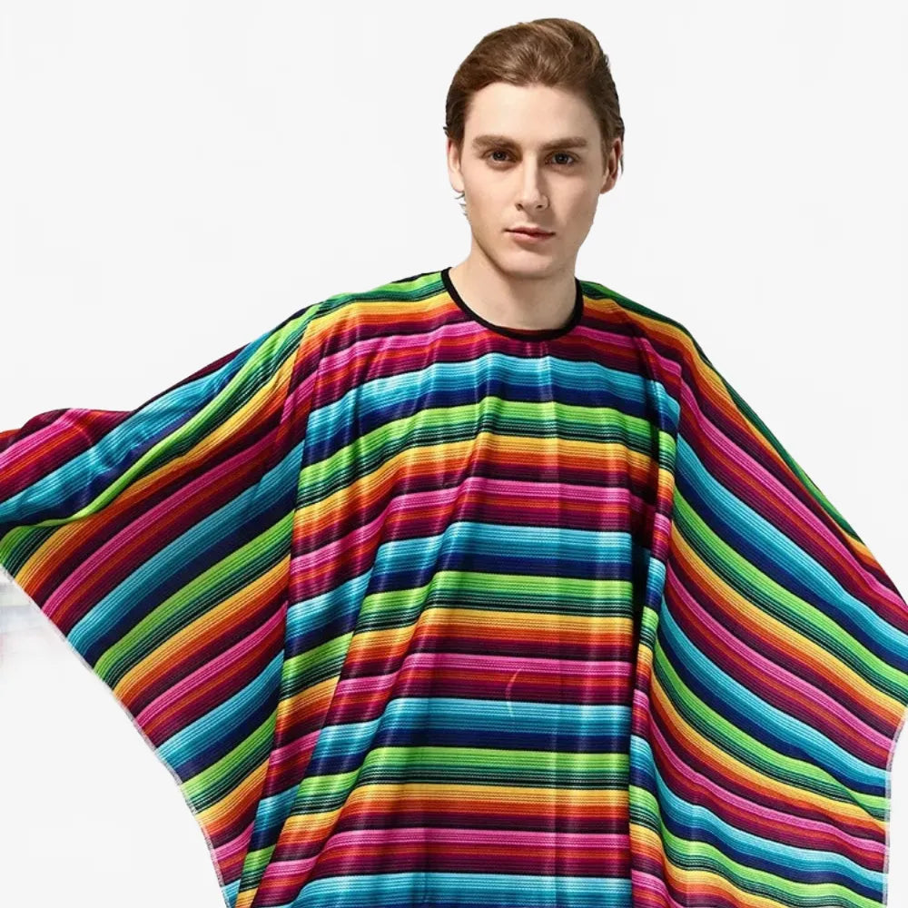 Poncho mexicain à franges coloré pour toutes saisons-Poncho Passion