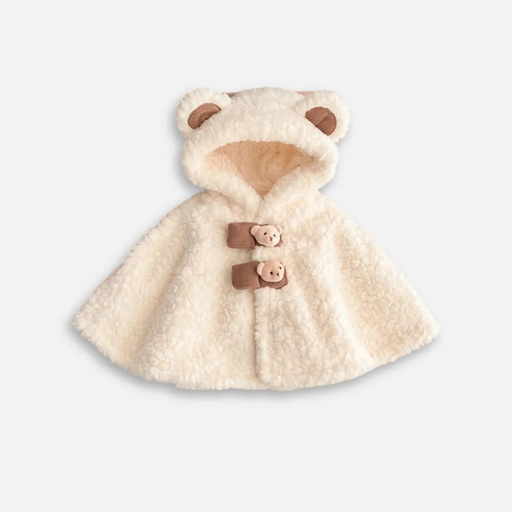 Poncho mignon ourson pour bébé hiver douillet-Poncho Passion