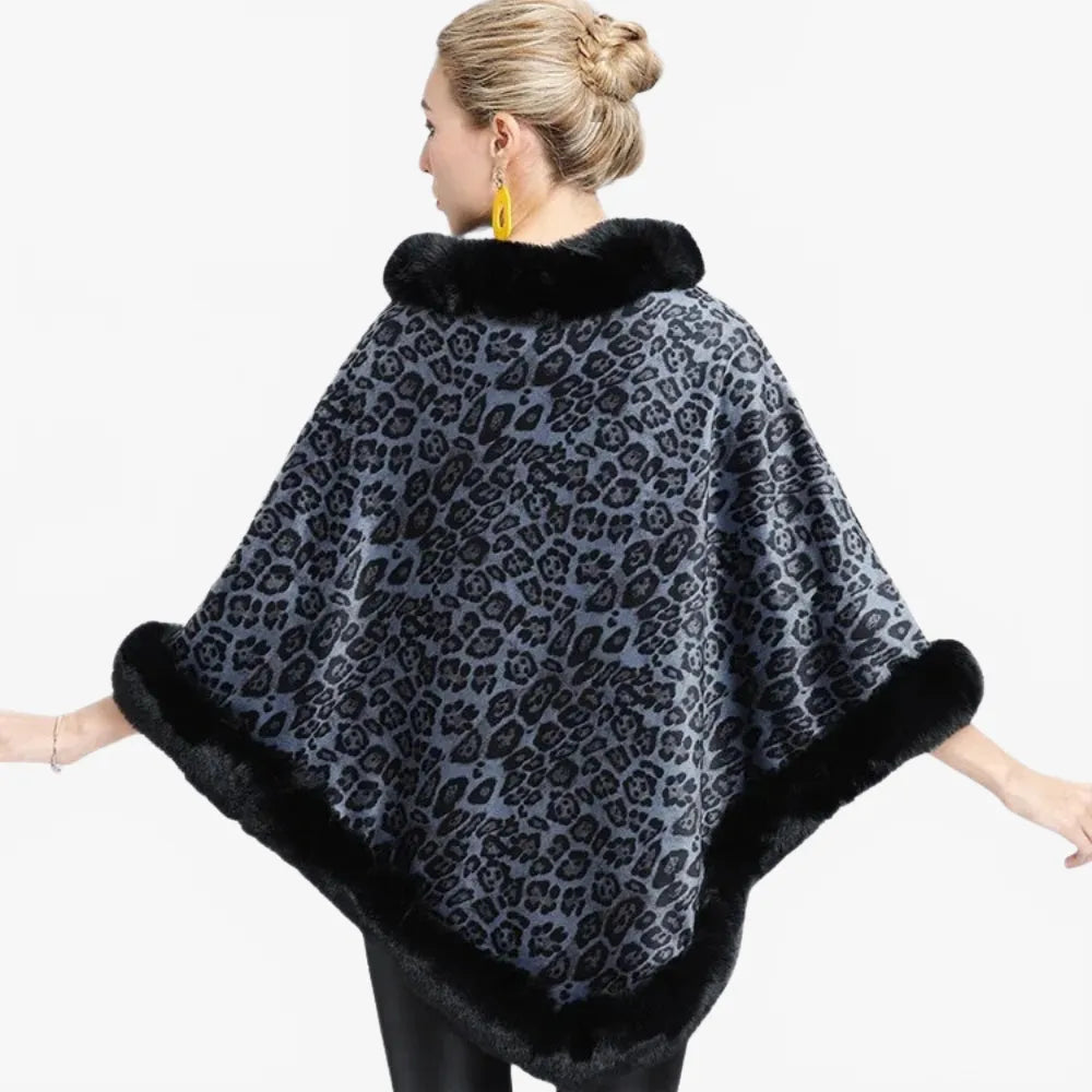 Poncho motif léopard élégant pour toutes saisons-Poncho Passion