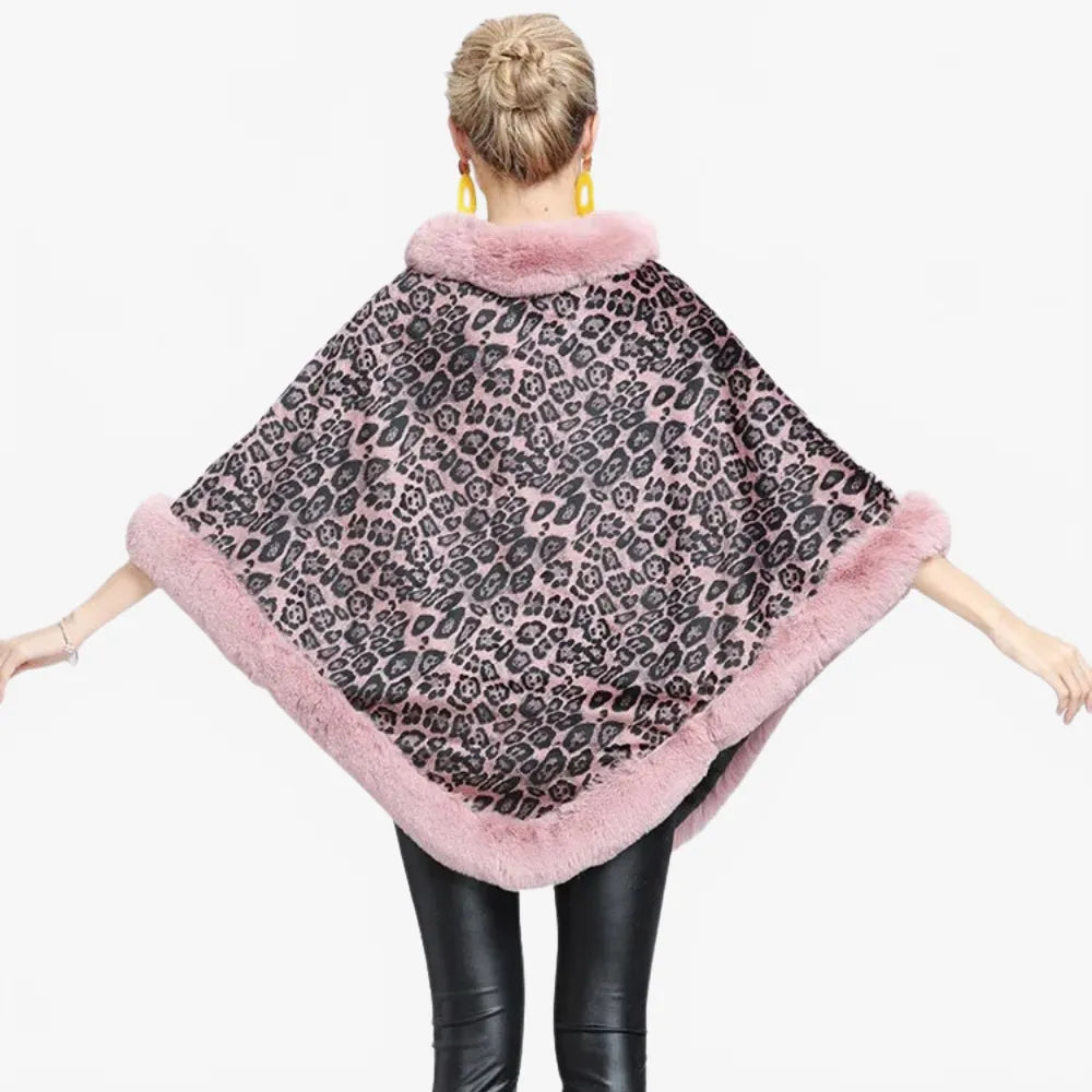 Poncho motif léopard élégant pour toutes saisons-Poncho Passion