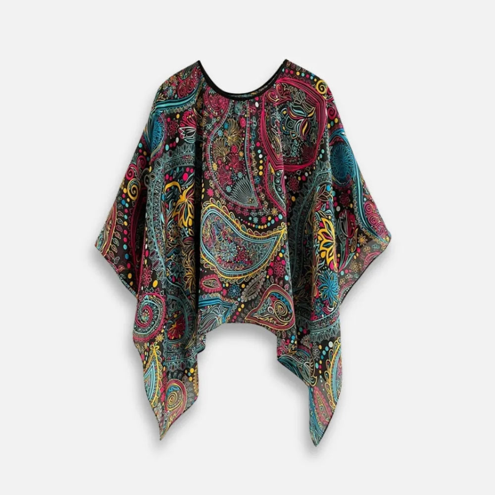 Poncho multicolore léger pour femme tendance-Poncho Passion