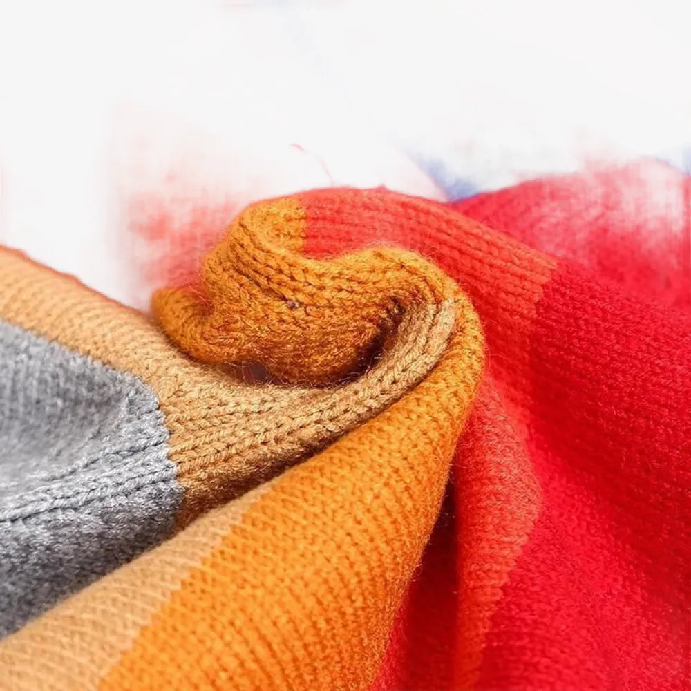 Poncho péruvien à franges ethnique coloré élégant-Poncho Passion