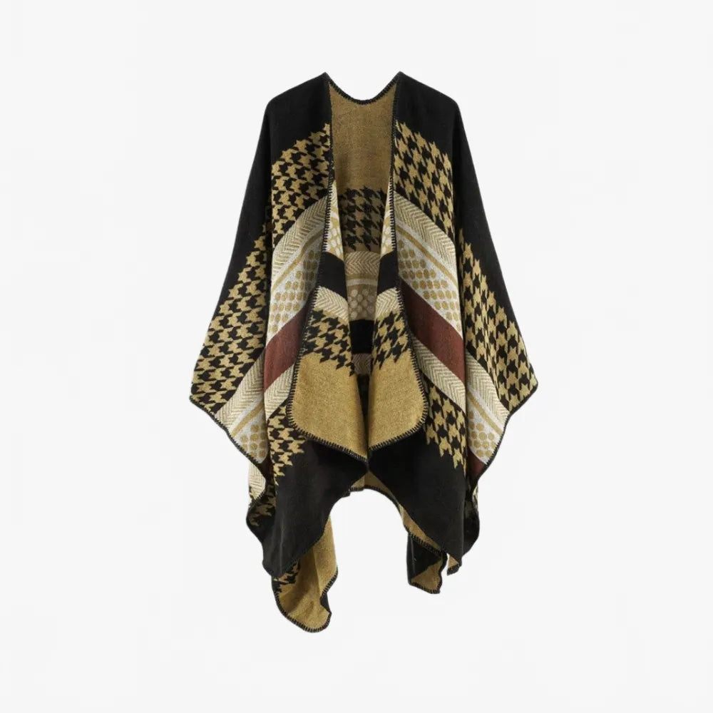 Poncho péruvien tendance pour femme avec motifs élégants-Poncho Passion