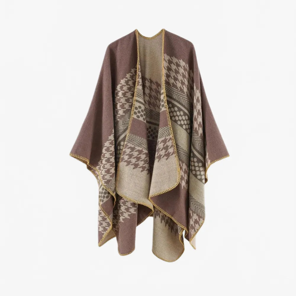 Poncho péruvien tendance pour femme avec motifs élégants-Poncho Passion