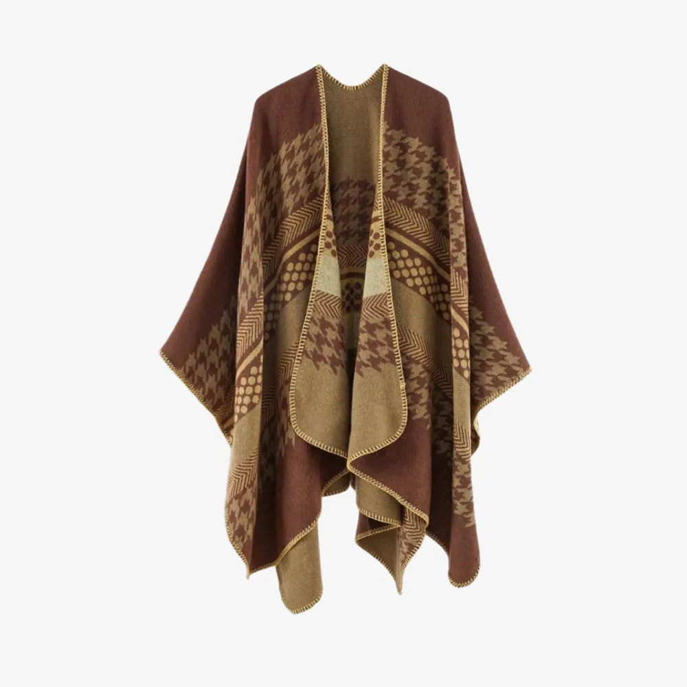 Poncho péruvien tendance pour femme avec motifs élégants-Poncho Passion
