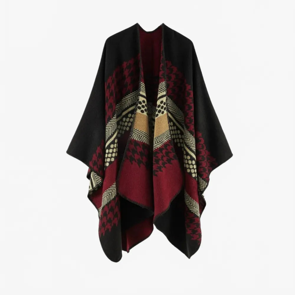 Poncho péruvien tendance pour femme avec motifs élégants-Poncho Passion