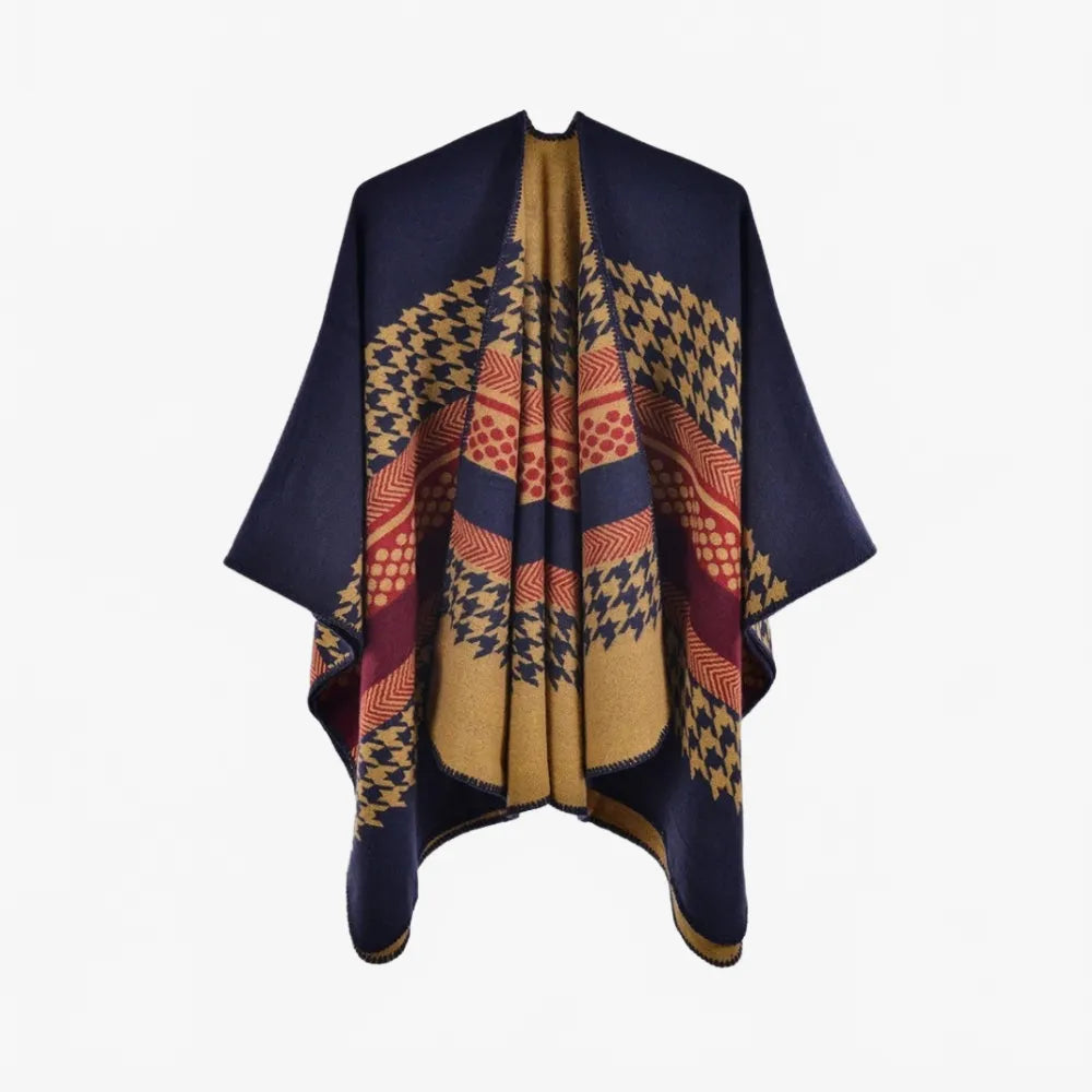 Poncho péruvien tendance pour femme avec motifs élégants-Poncho Passion