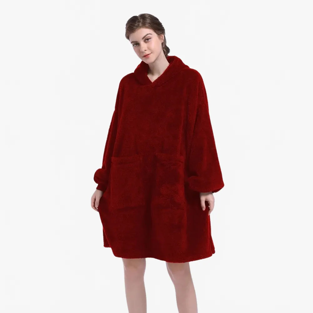 Poncho plaid confortable pour femme-Poncho Passion