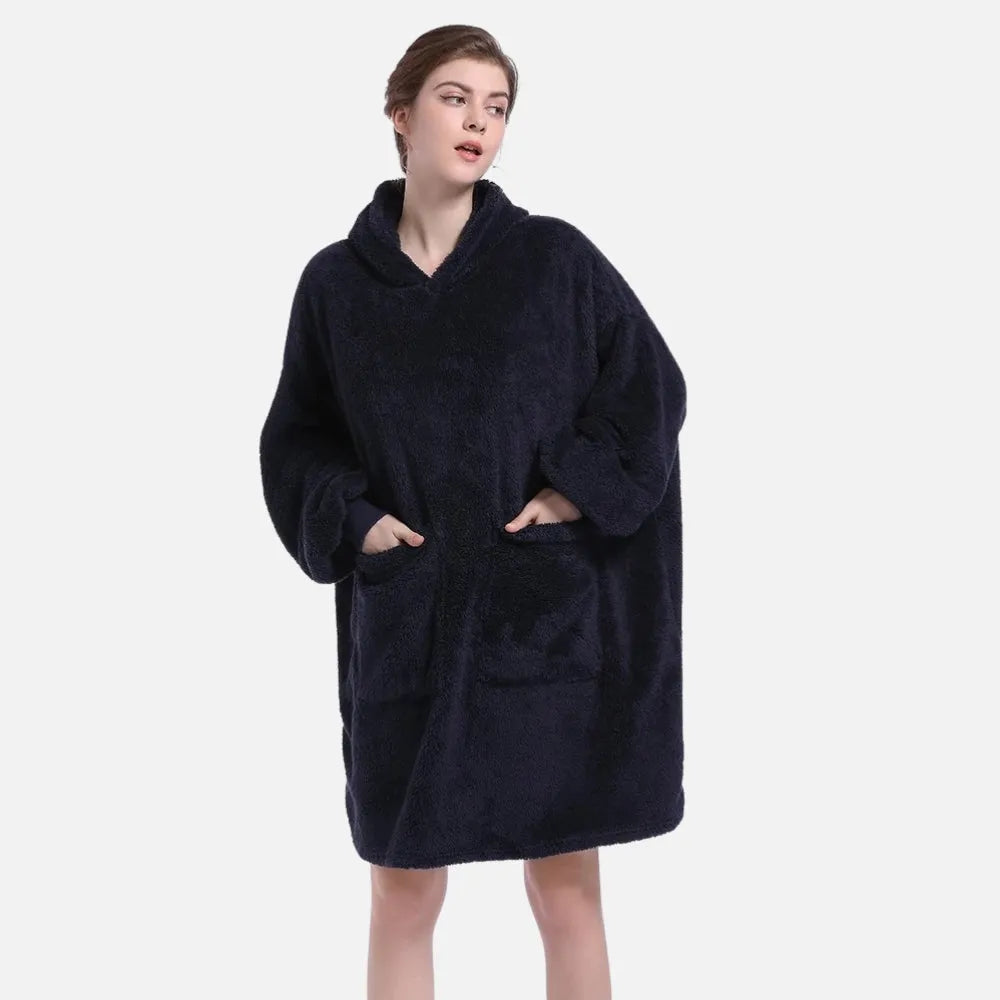 Poncho plaid confortable pour femme-Poncho Passion