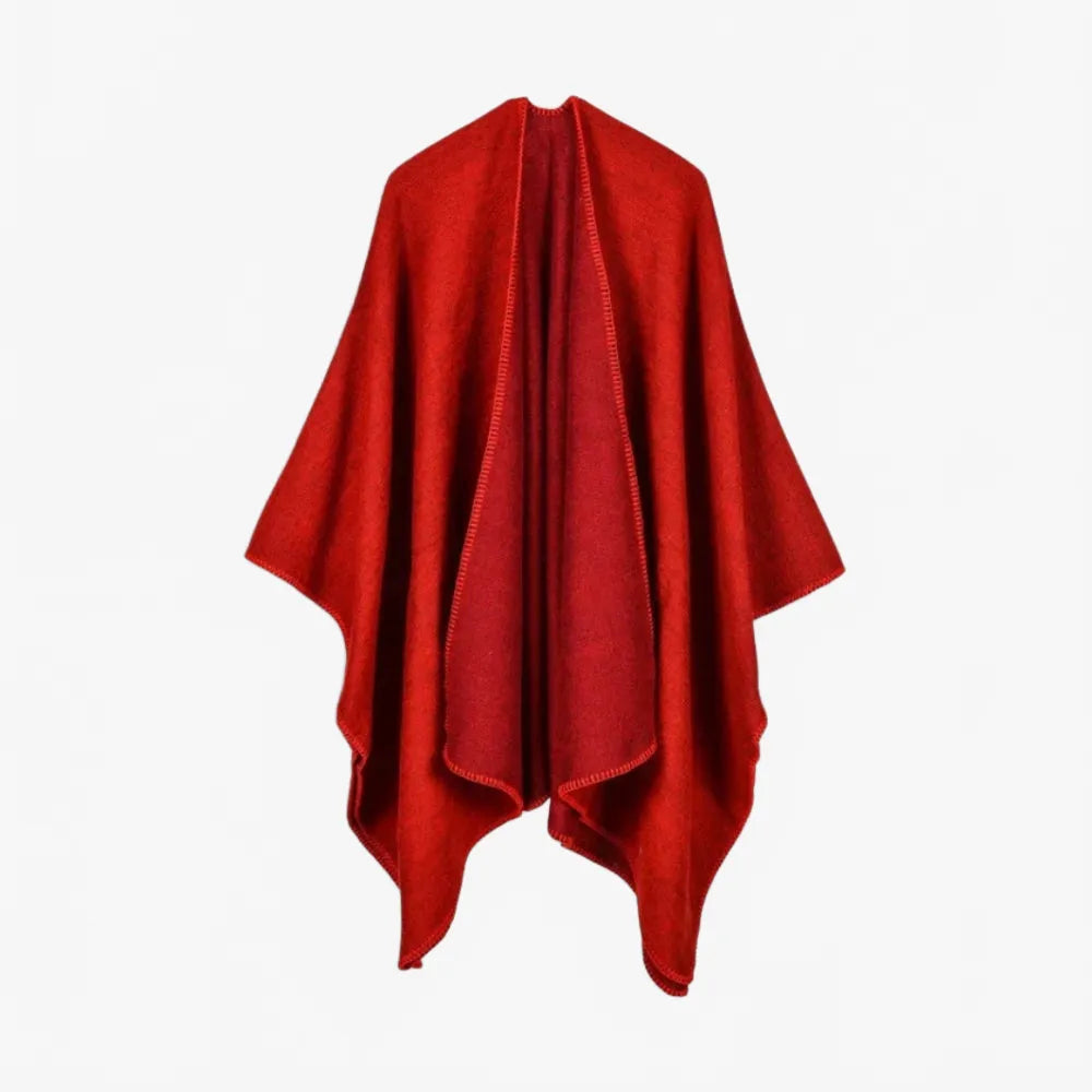 Poncho rouge élégant pour toutes saisons-Poncho Passion