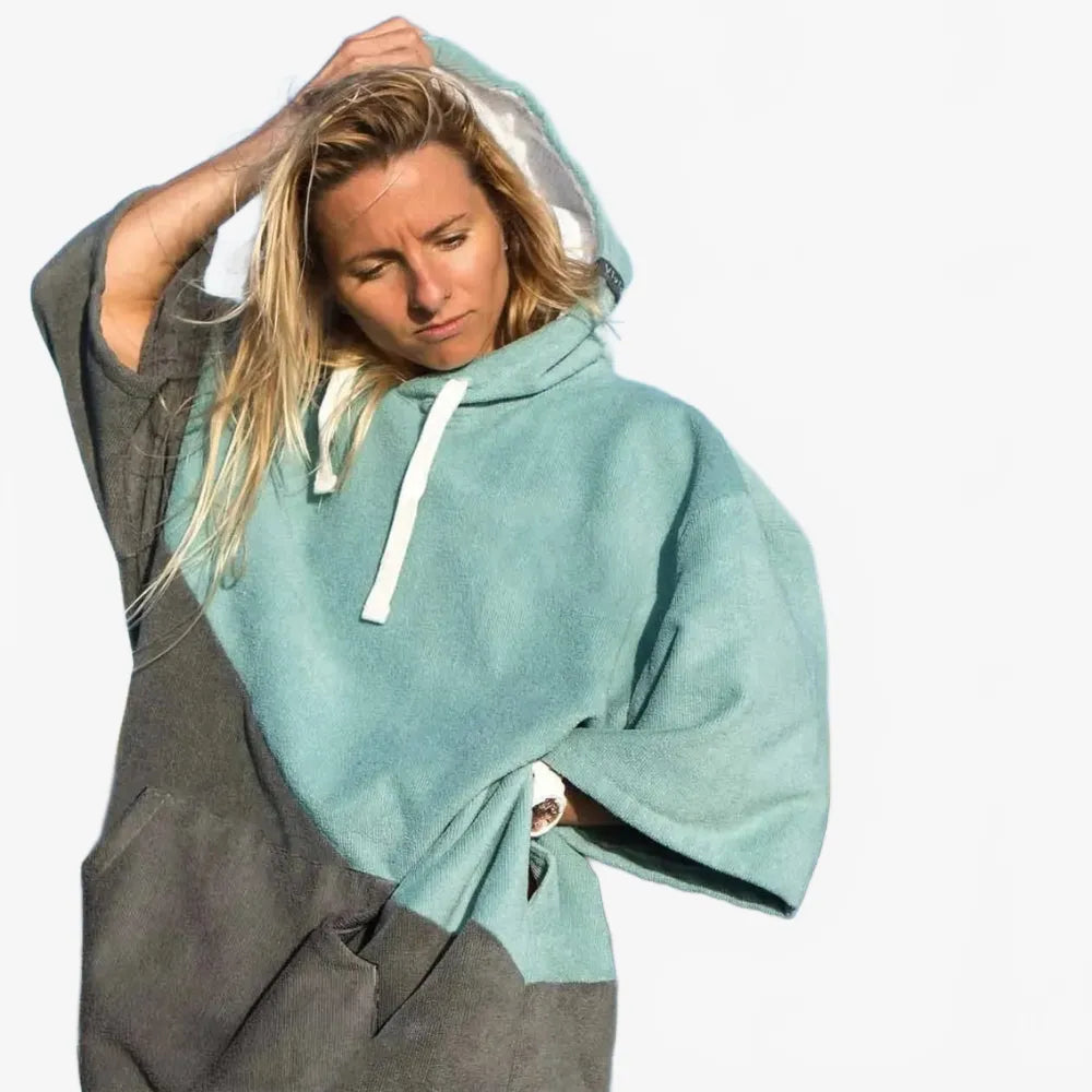 Poncho serviette absorbante unisexe pour la plage-Poncho Passion