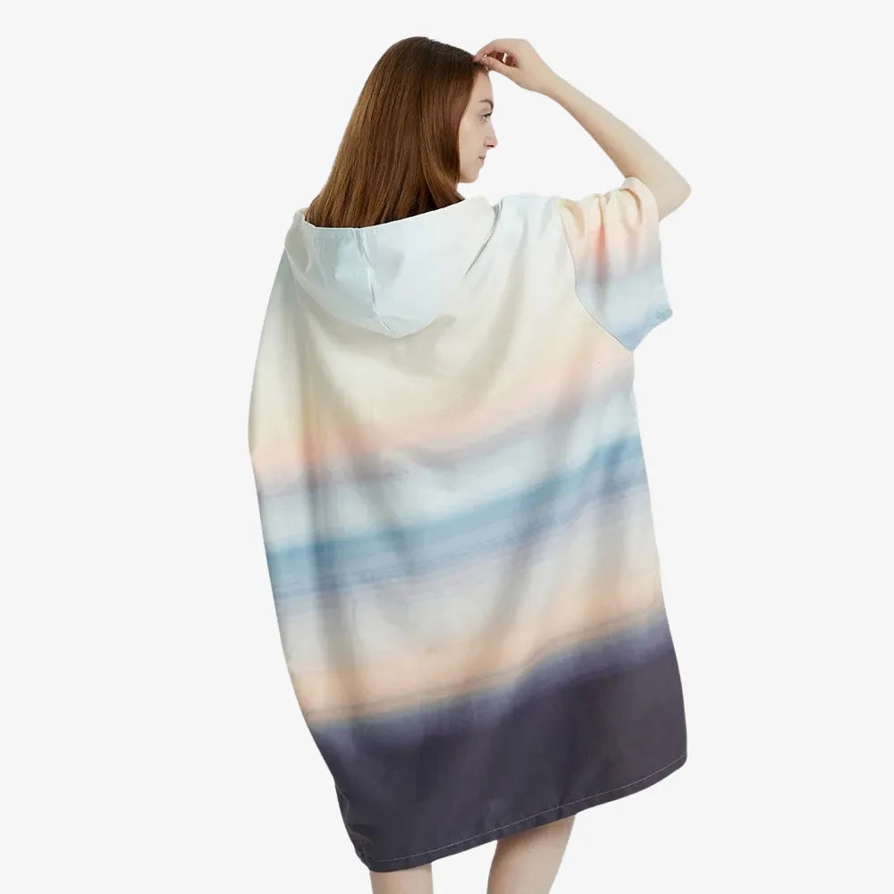 Poncho surf dégradé pour l'été unisexe-Poncho Passion