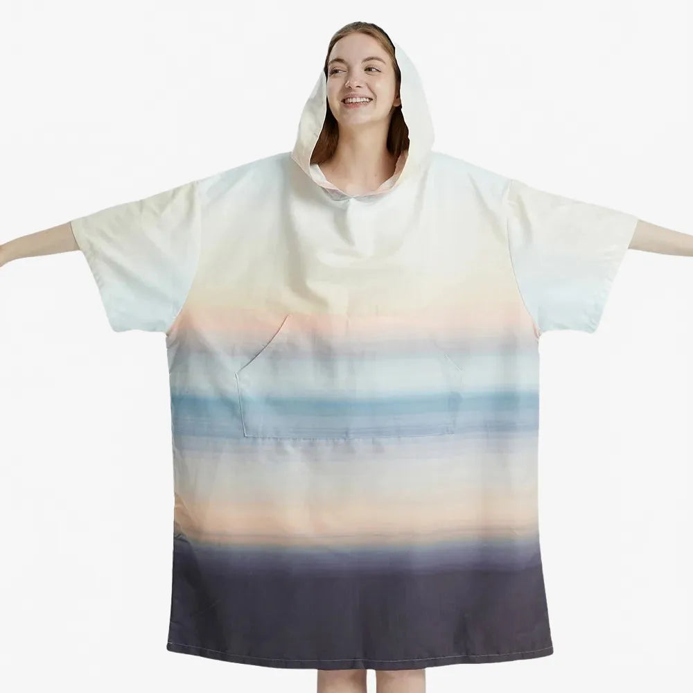 Poncho surf dégradé pour l'été unisexe-Poncho Passion