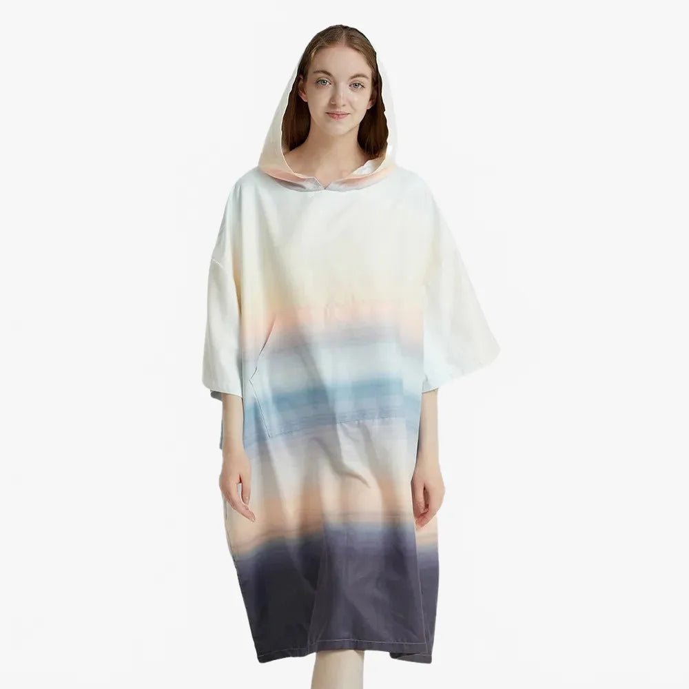 Poncho surf dégradé pour l'été unisexe-Poncho Passion