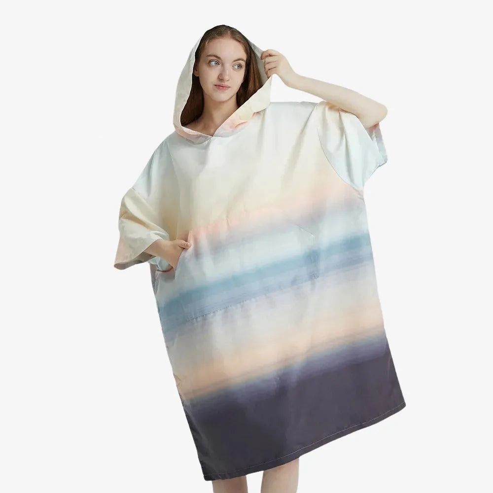 Poncho surf dégradé pour l'été unisexe-Poncho Passion