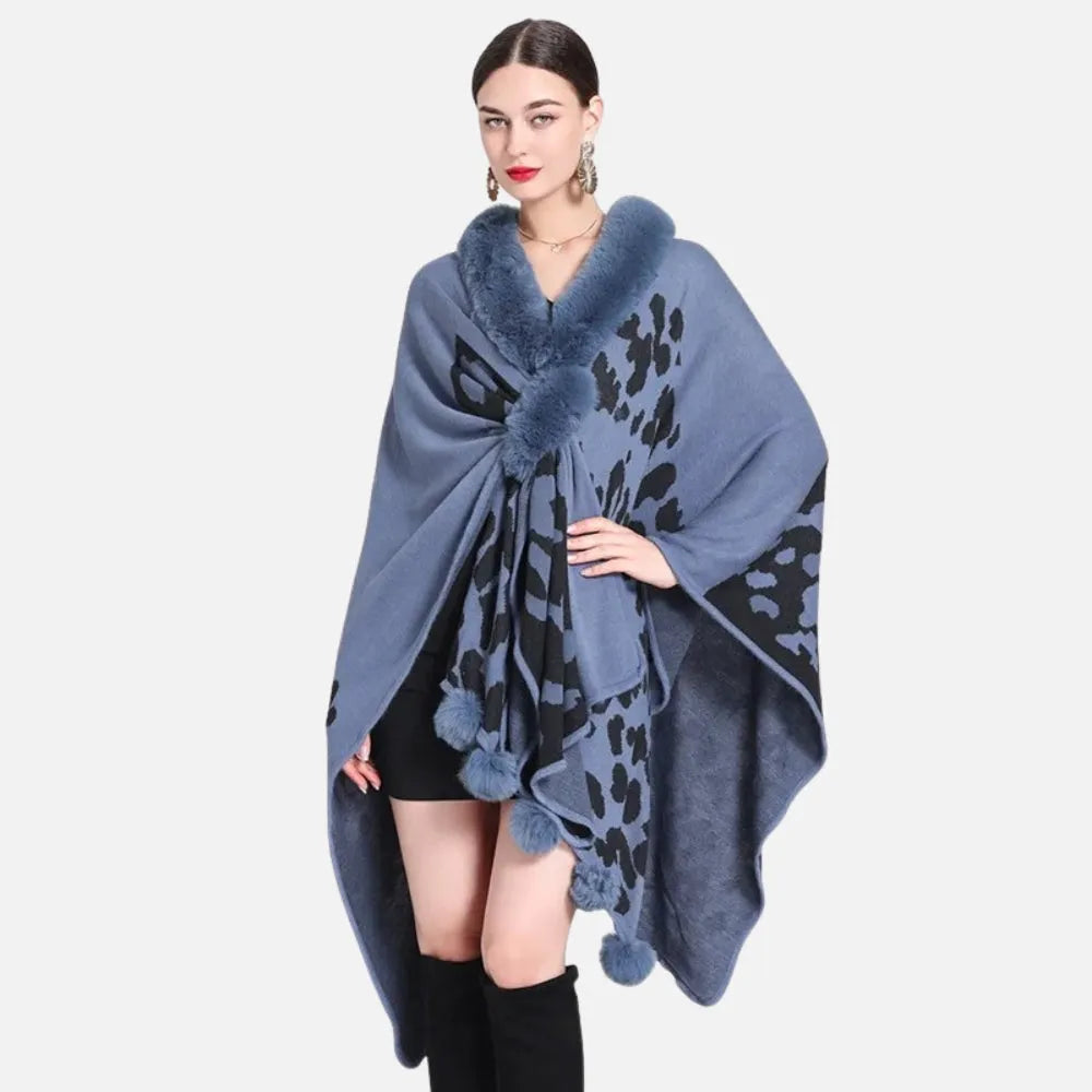 Poncho tendance tacheté pour femme élégant et moderne-Poncho Passion