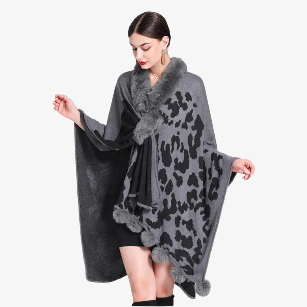 Poncho tendance tacheté pour femme élégant et moderne-Poncho Passion