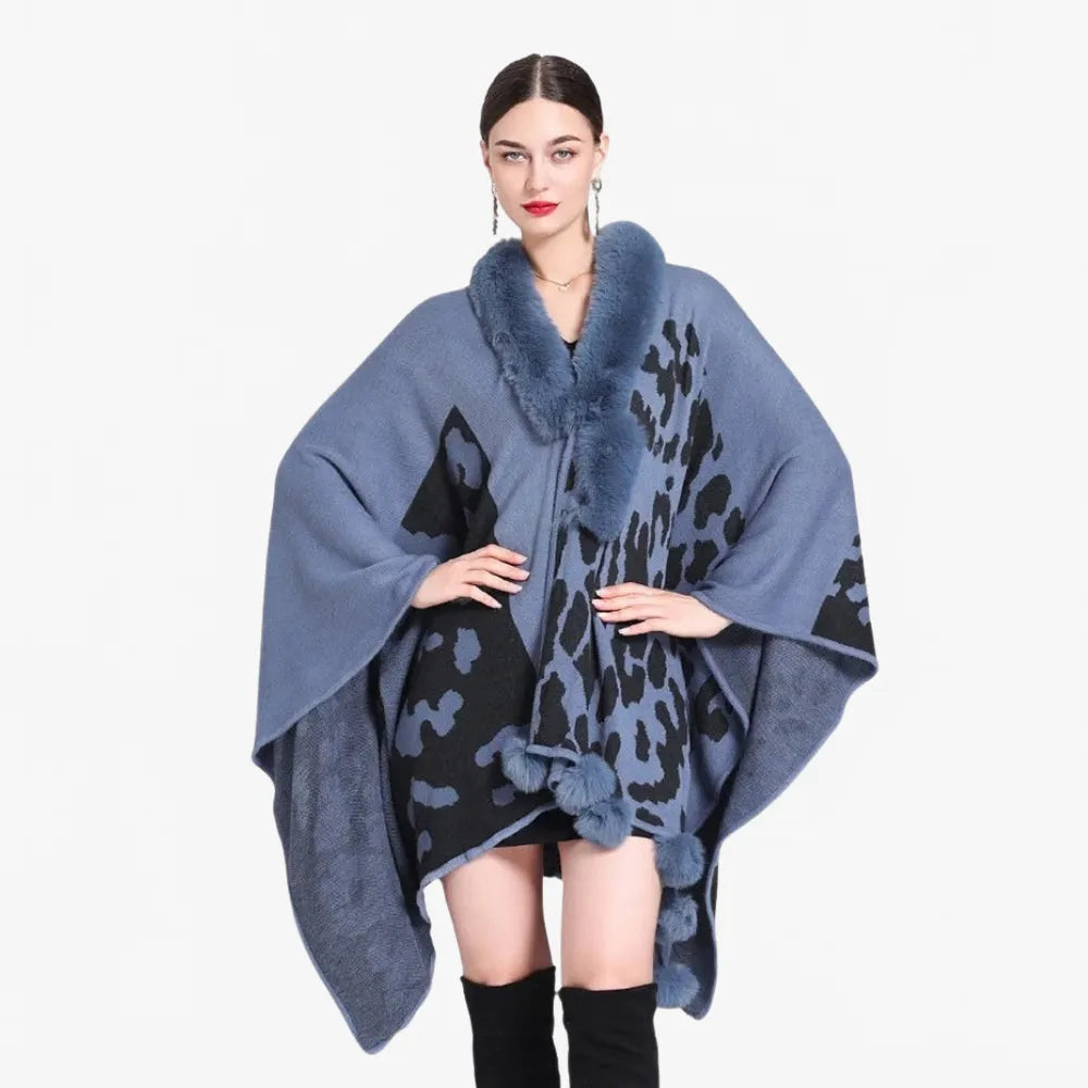 Poncho tendance tacheté pour femme élégant et moderne-Poncho Passion