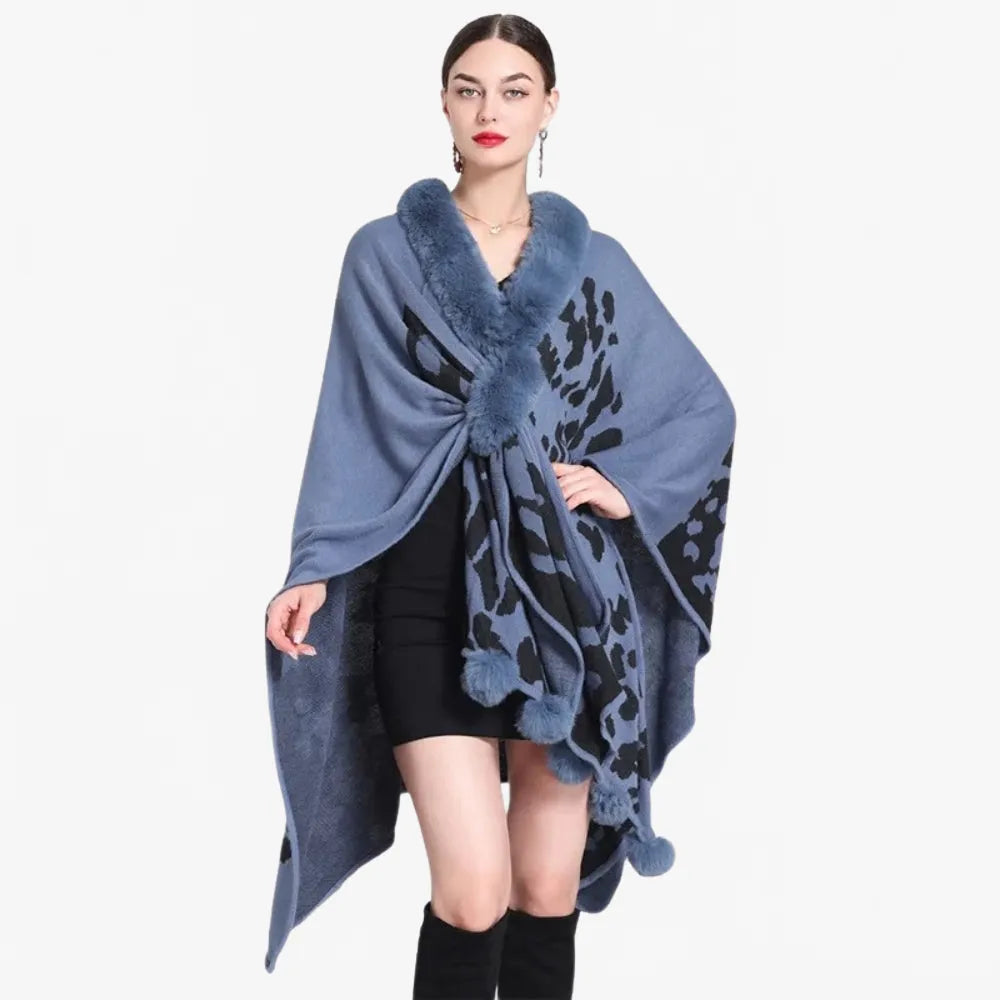 Poncho tendance tacheté pour femme élégant et moderne-Poncho Passion