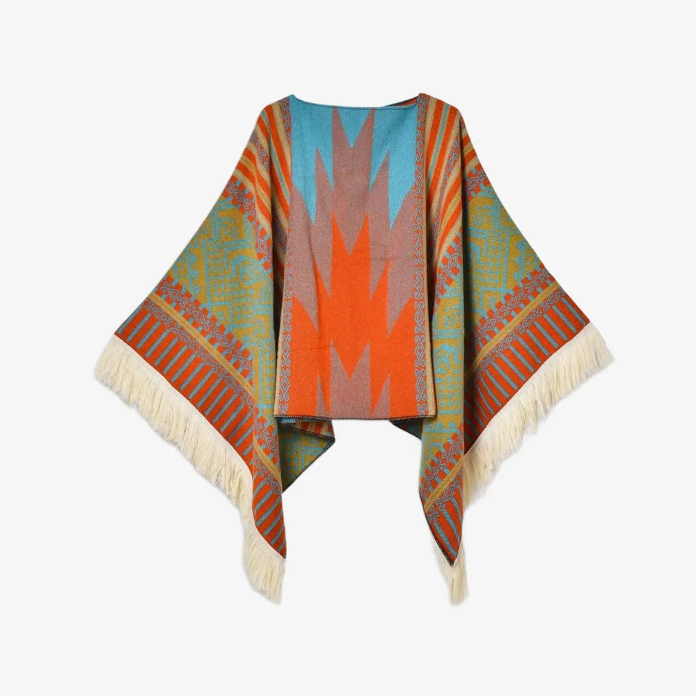Poncho traditionnel péruvien coloré pour l'hiver-Poncho Passion
