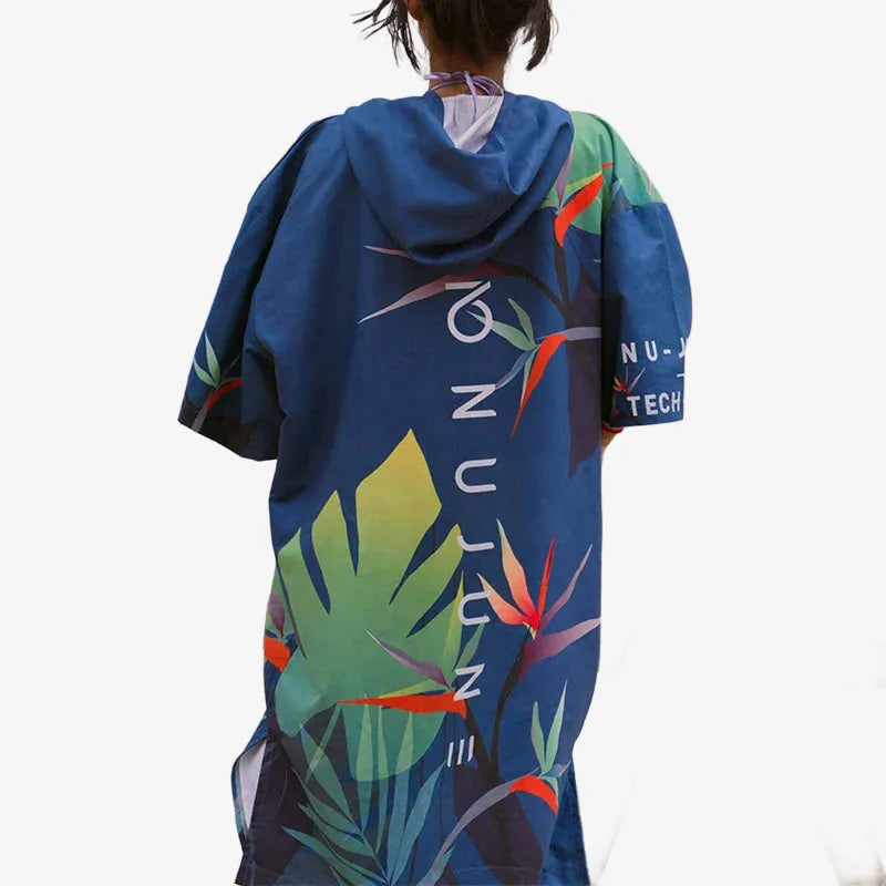 Poncho tropical de plage pour surfeurs et aventuriers-Poncho Passion