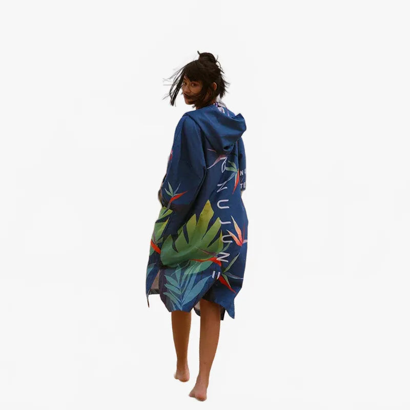 Poncho tropical de plage pour surfeurs et aventuriers-Poncho Passion