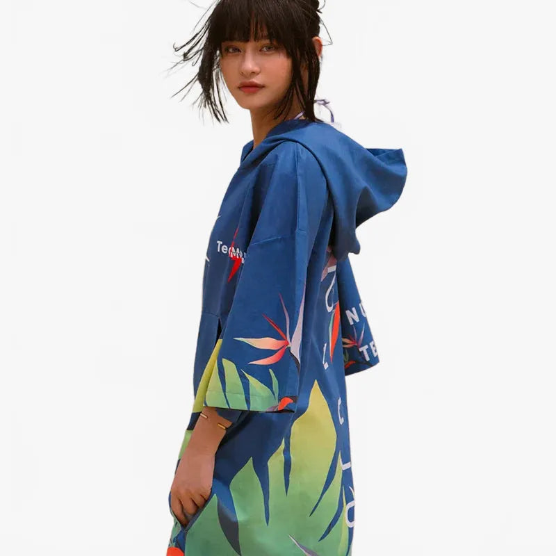 Poncho tropical de plage pour surfeurs et aventuriers-Poncho Passion