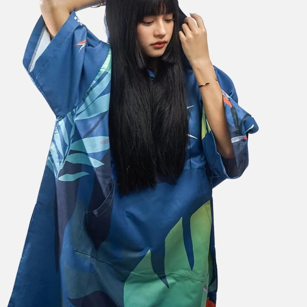 Poncho tropical de plage pour surfeurs et aventuriers-Poncho Passion